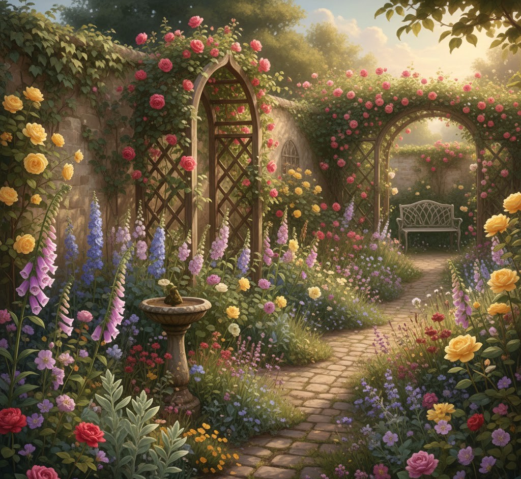 English cottage garden design